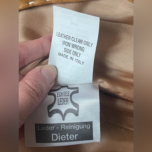 Joop! Vintage Retro Italian Leather Camel/Tan/Caramel Brown Jacket - Picture 9 of 11